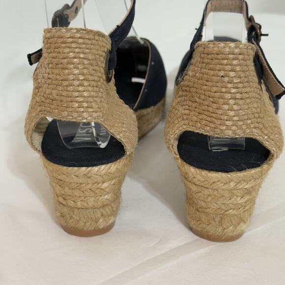 Viscata Women Formiga Canvas Wedges Sandal in Navy Size 39/US 8 - Picture 6 of 8